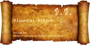 Visontai Viktor névjegykártya
